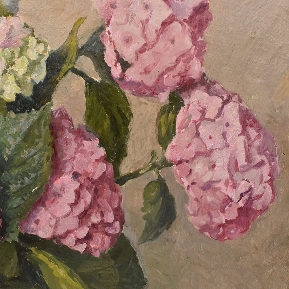 QF775 7a antique floral painting flower oil still life art deco